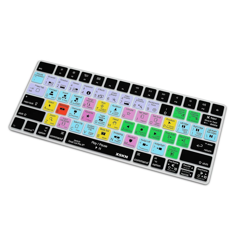 XSKN Final Cut Pro Shortcut Silicone Keyboard Cover Skin for 2015 Released Magic Keyboard MLA22LL/A A1644 (US Version) - Image 4